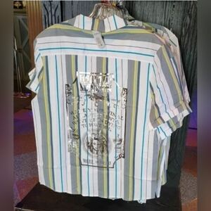 NWT Disney Haunted Mansion Unisex Button-Up Shirt Size M